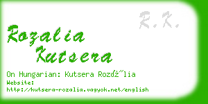 rozalia kutsera business card